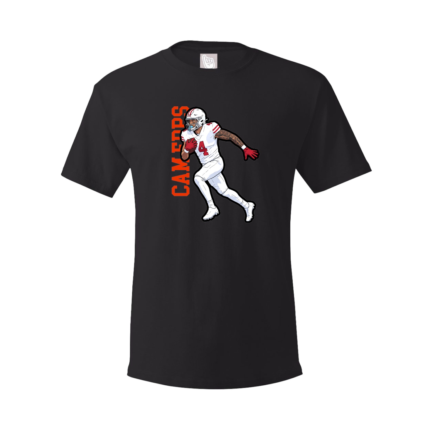 Youth Tee — Name Vertical in Black