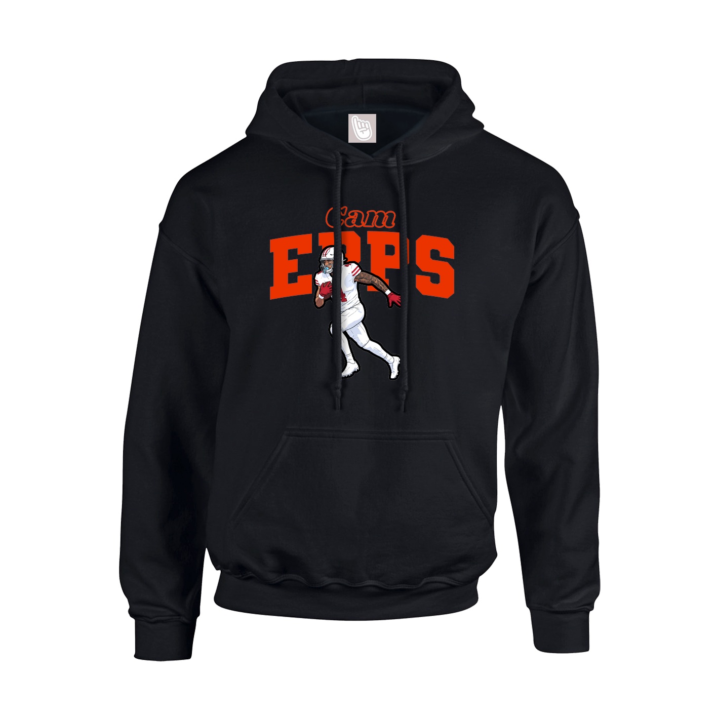 Youth Hoodie — Name Arch in Black