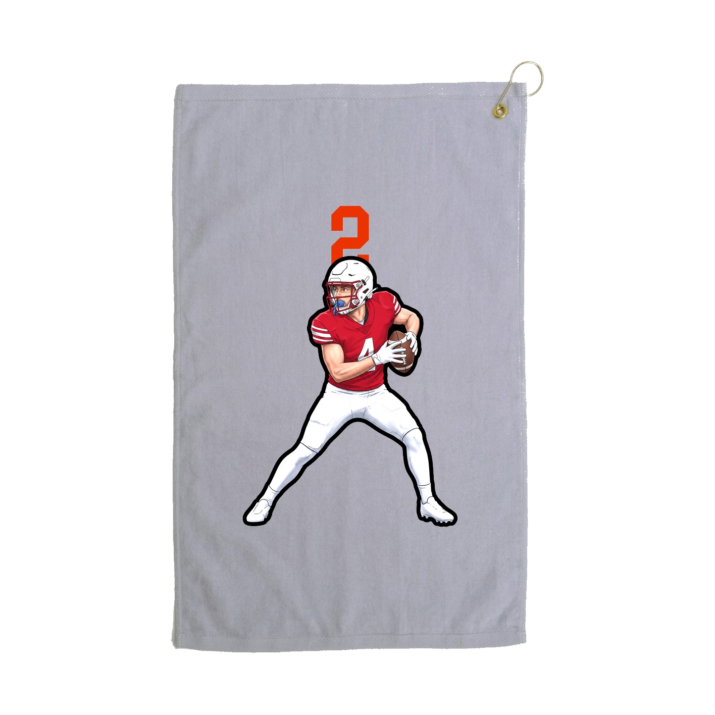 Golf Towel — Number Top in Grey