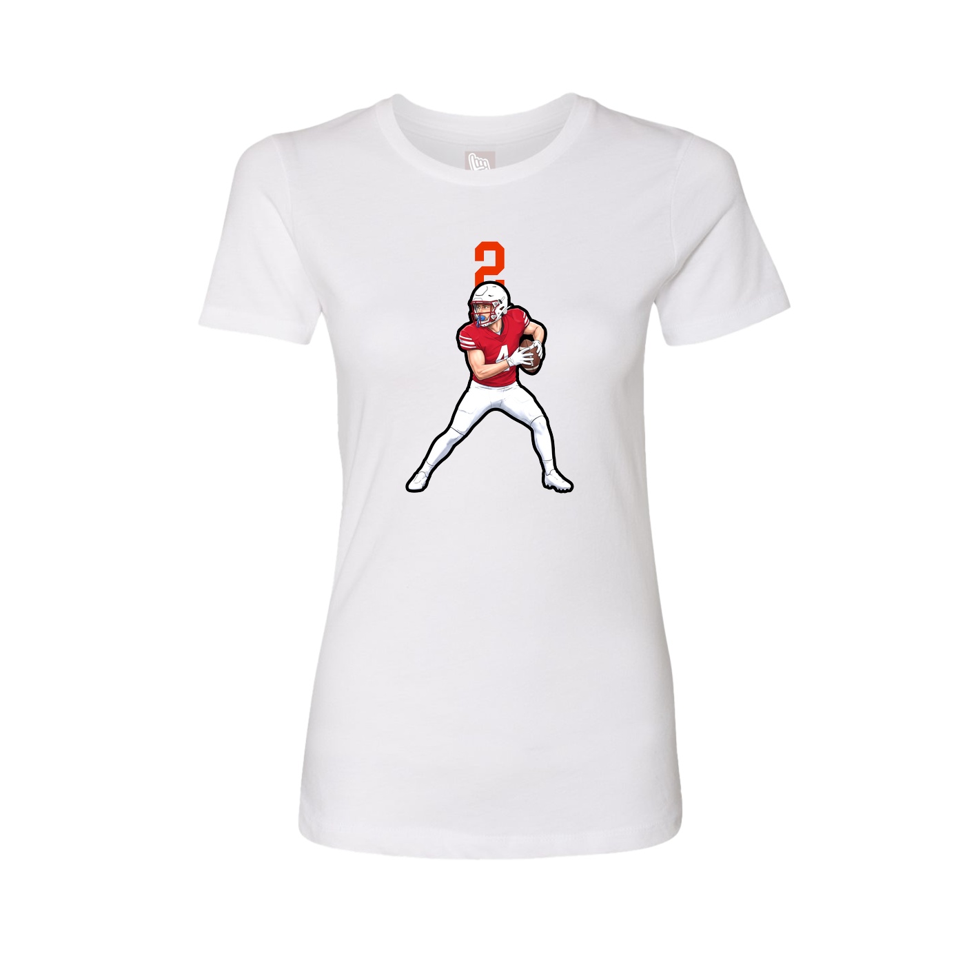 Womens Tee — Number Top in White