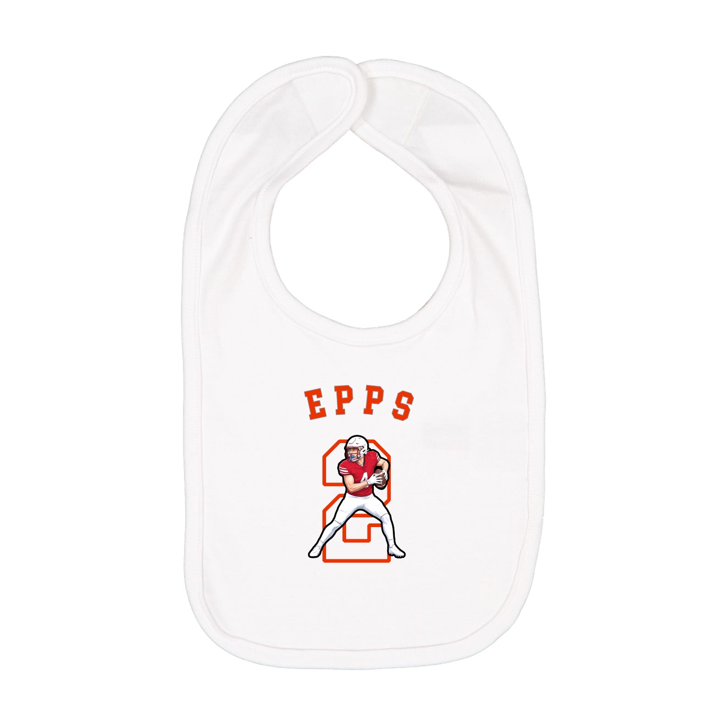 Infant Bib — Shirsey Arch in White