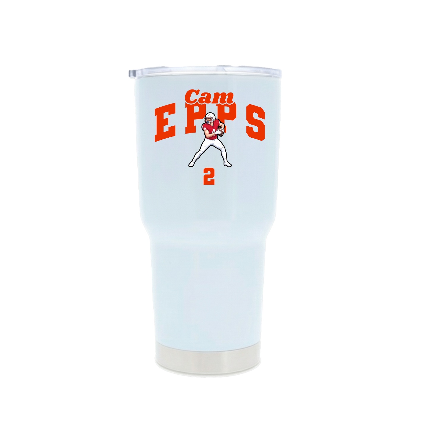 30oz Stainless Steel Tumbler — Signature Arch in White