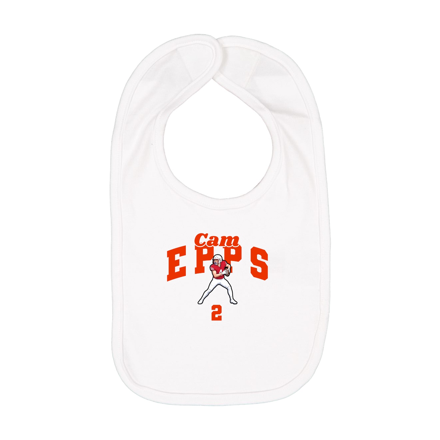 Infant Bib — Signature Arch in White