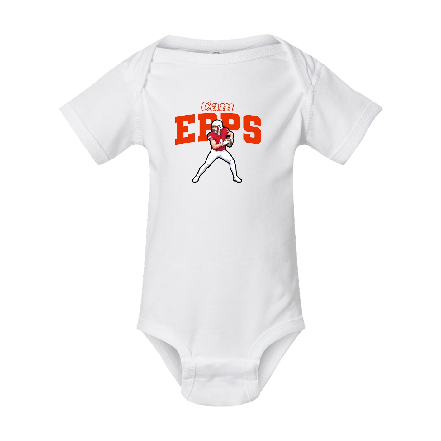 Baby Onesie — Name Arch in White