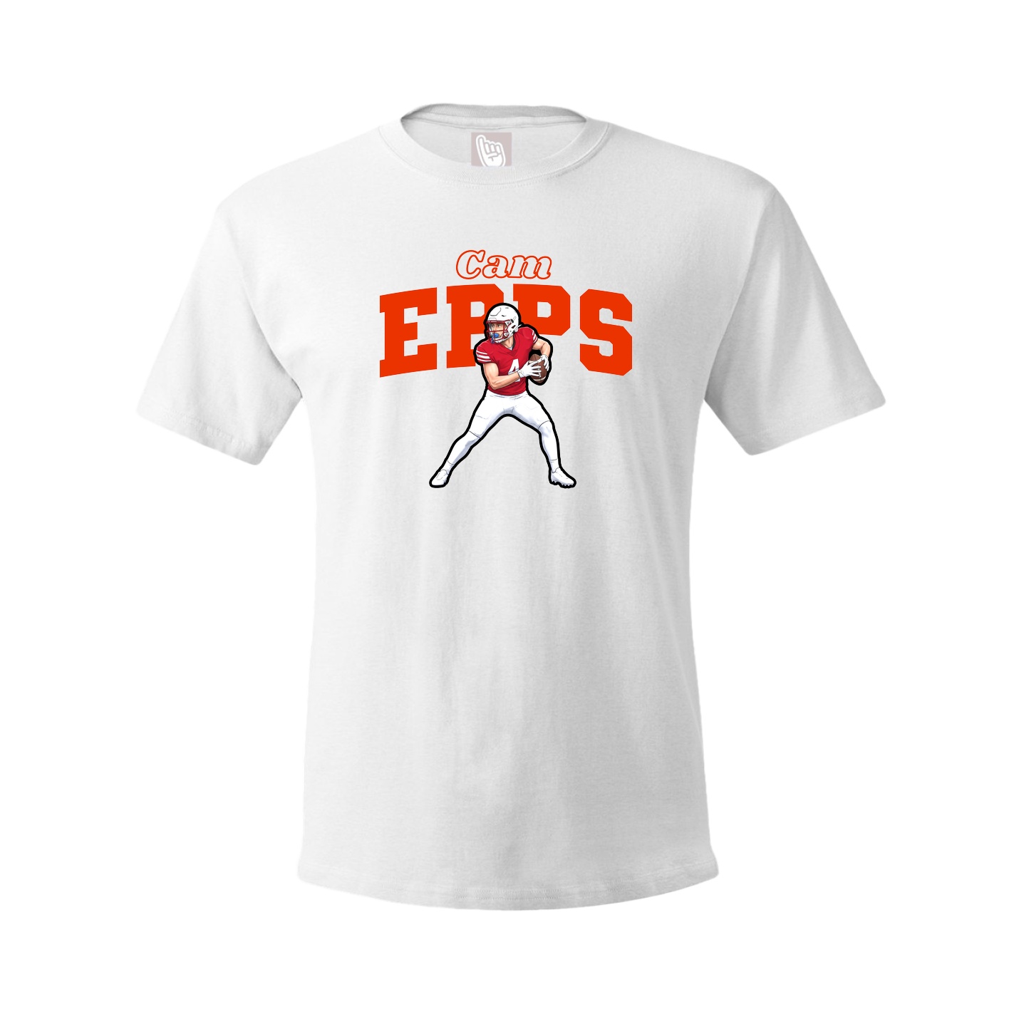 Youth Tee — Name Arch in White