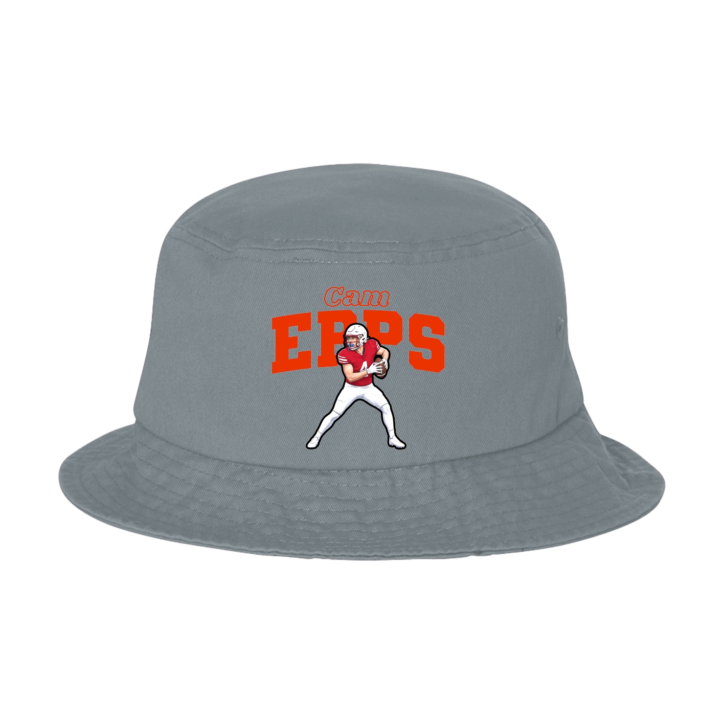 Bucket Cap — Name Arch in Grey
