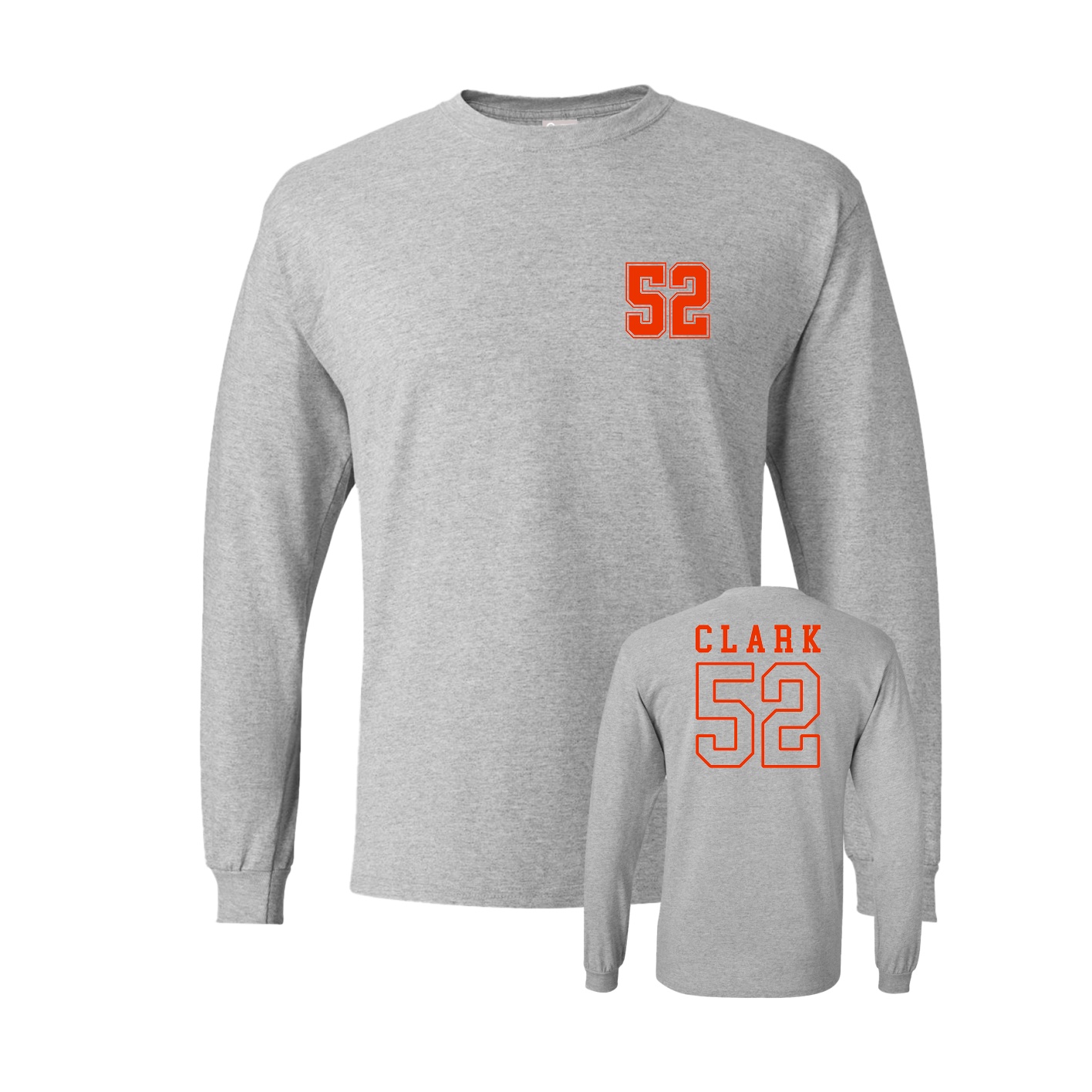 Long Sleeve Tee — Chest Back in Grey