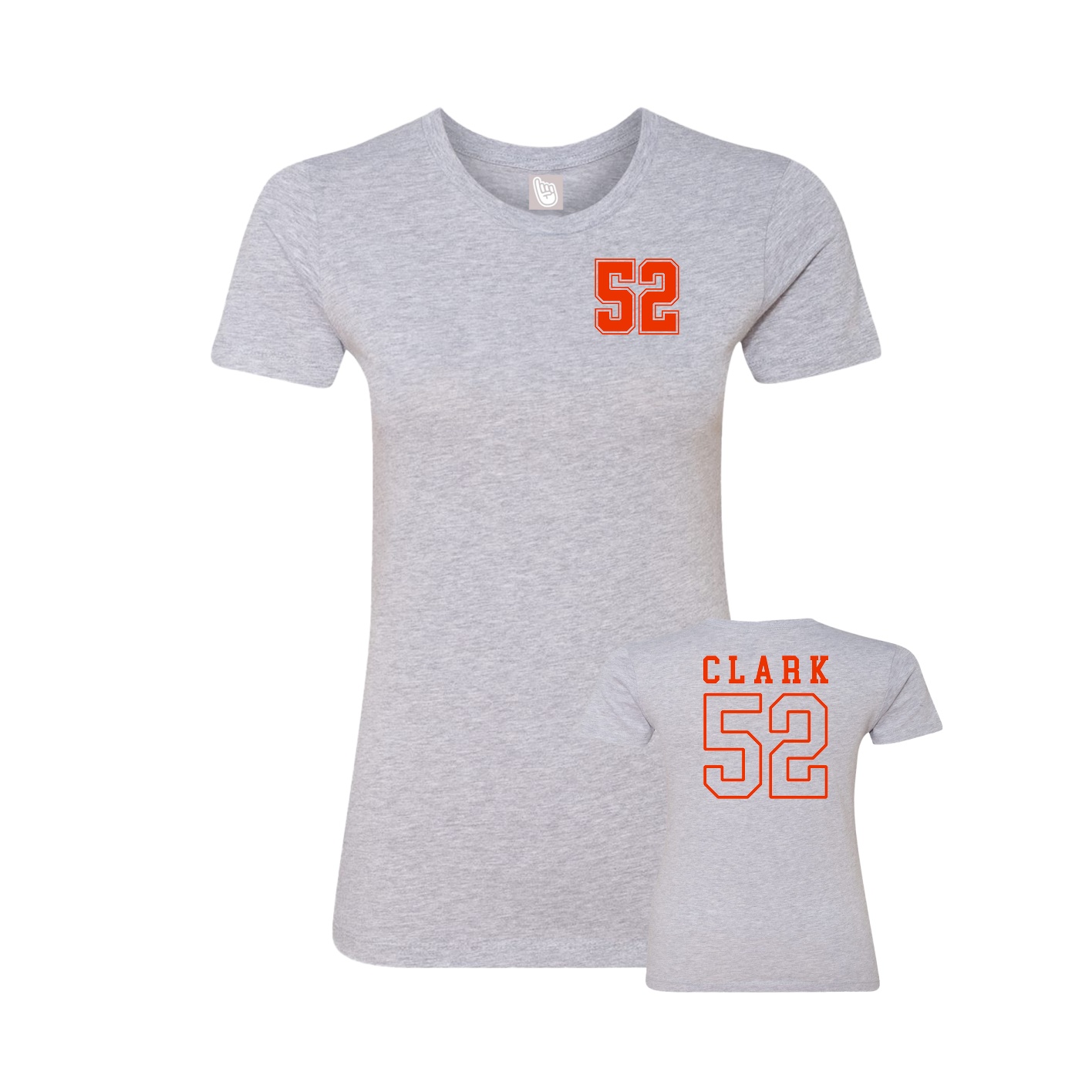 Womens Tee — Chest Back in Grey