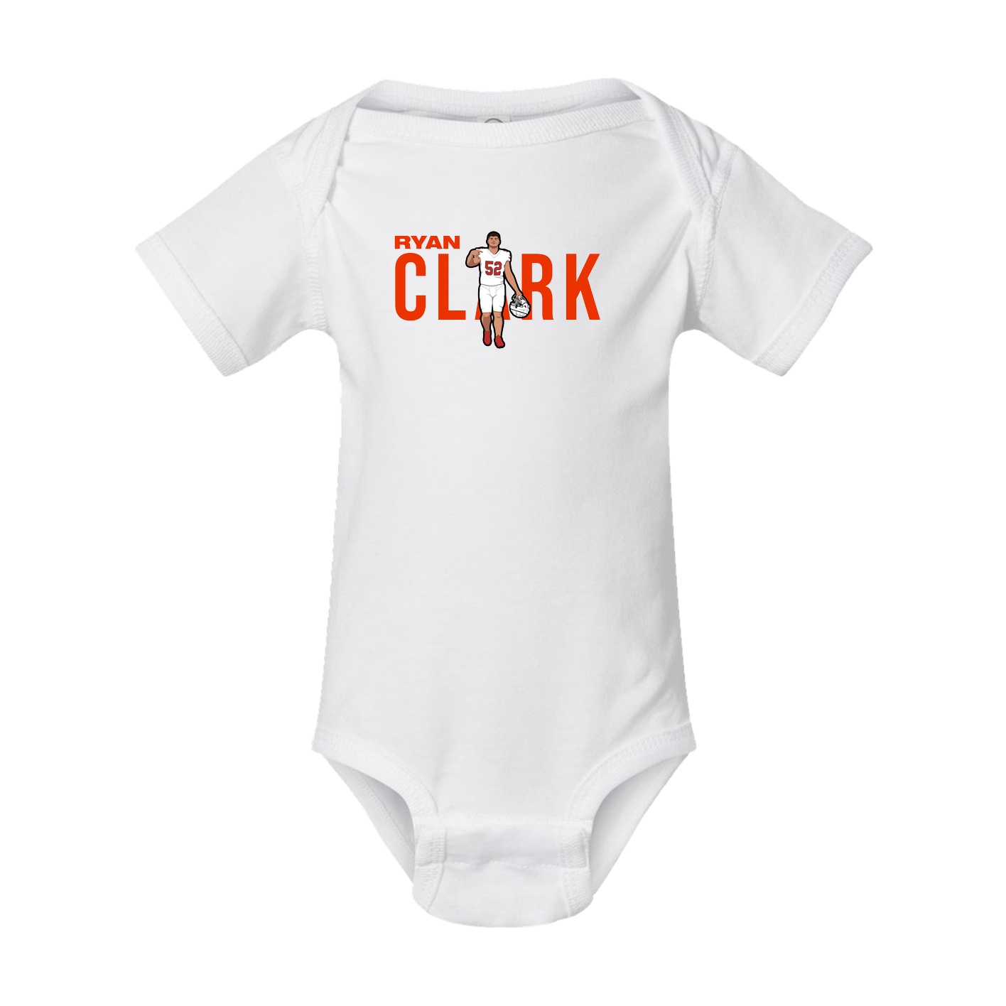 Baby Onesie — Player Name in White
