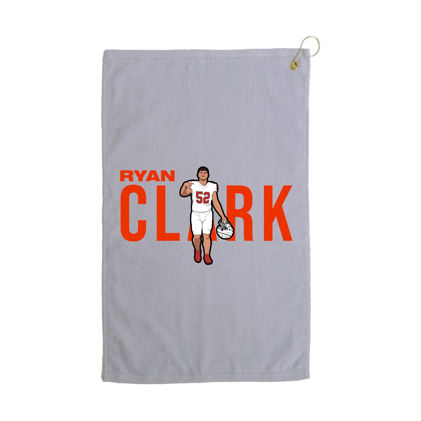 Golf Towel — Player Name in Grey