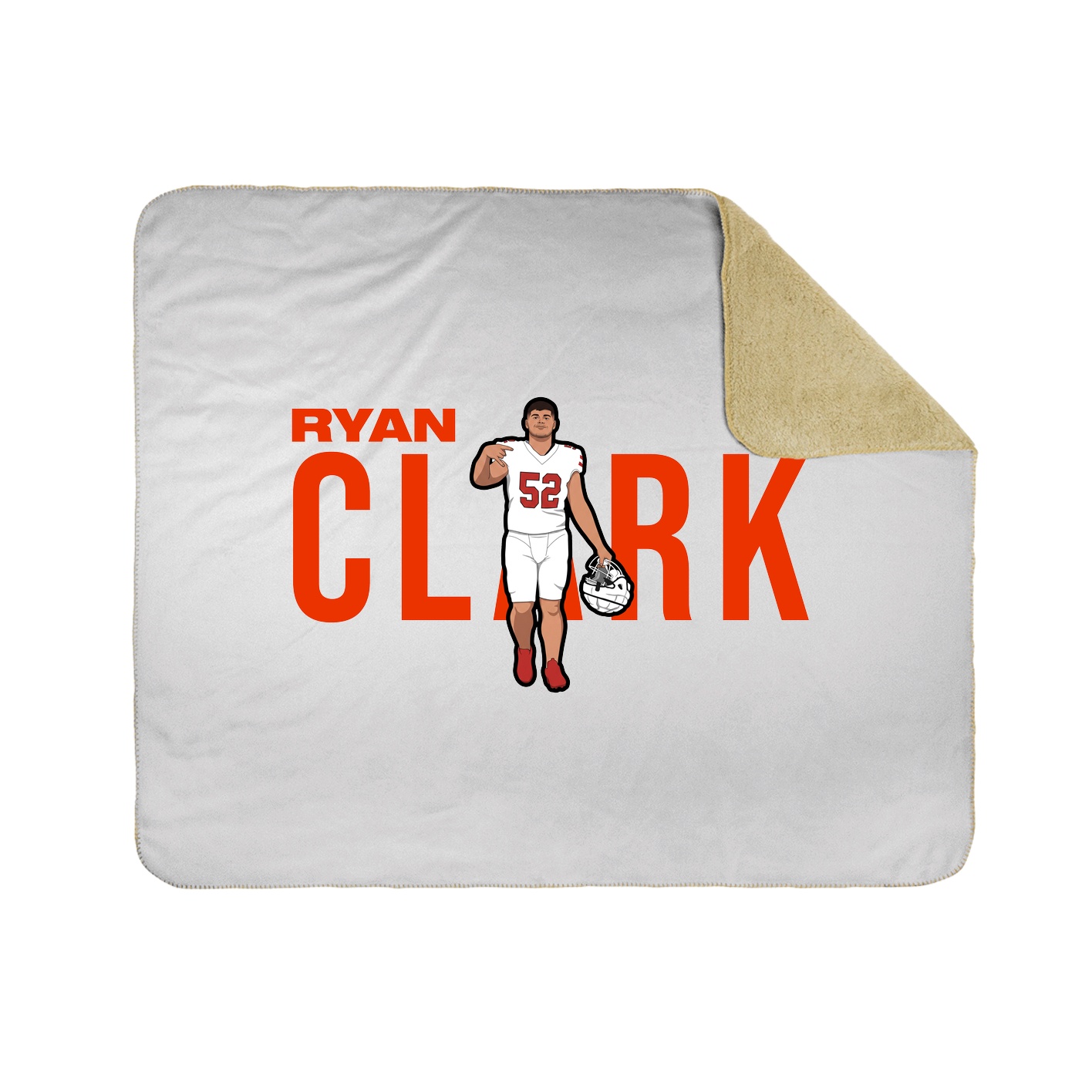 Throw Blanket — Player Name in White
