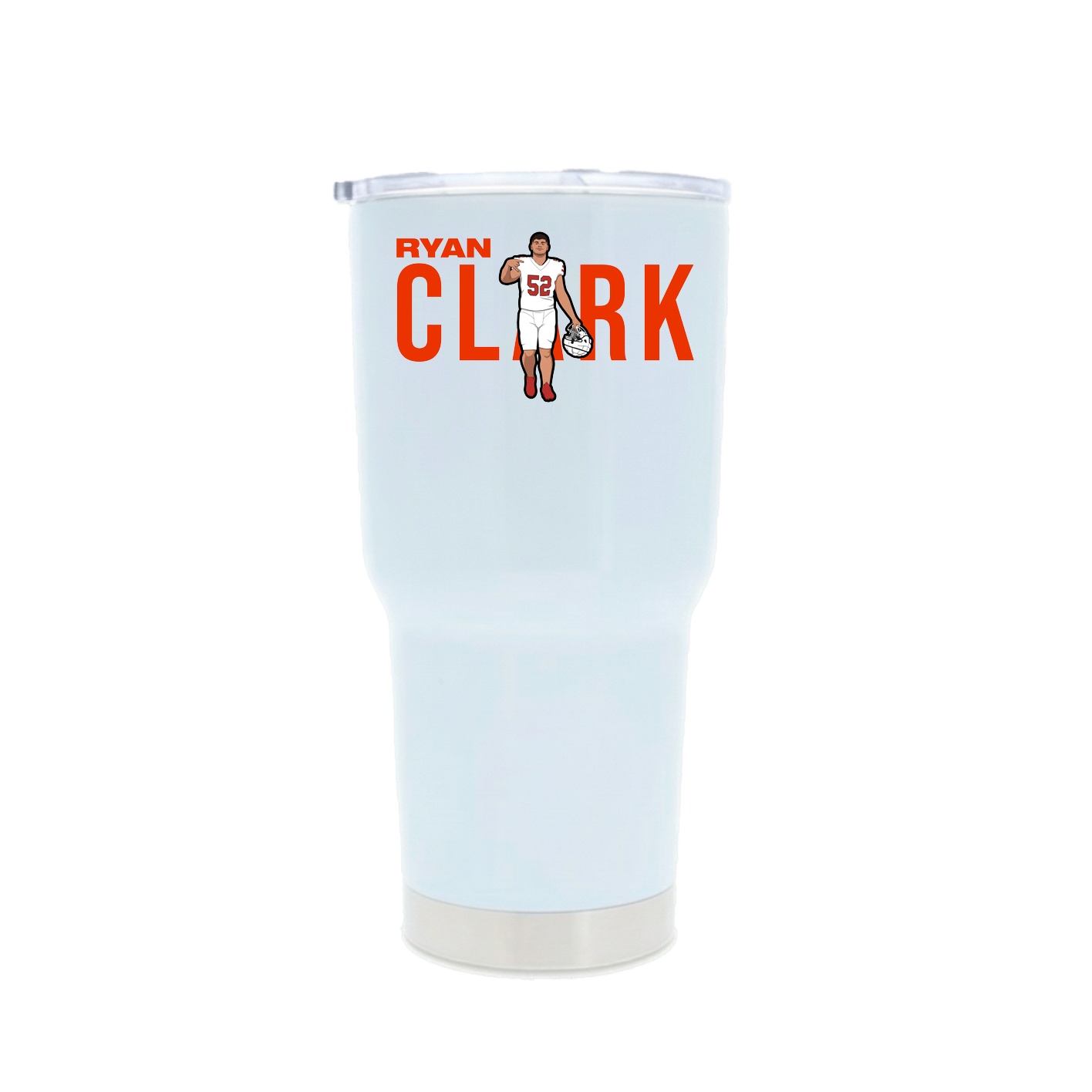30oz Stainless Steel Tumbler — Player Name in White
