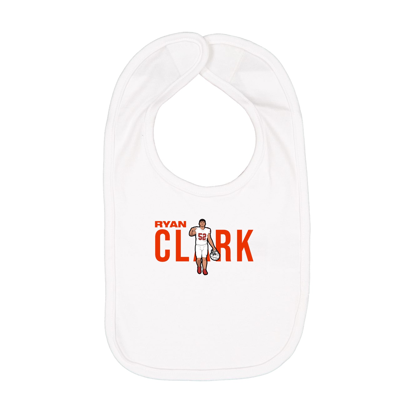 Infant Bib — Player Name in White