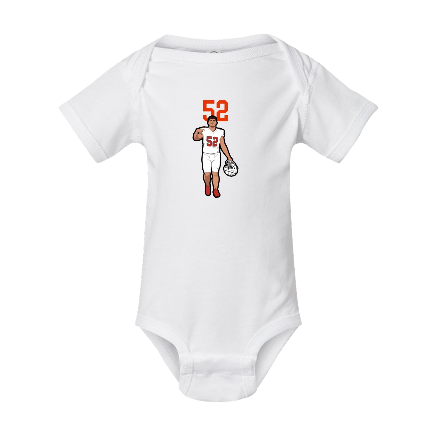 Baby Onesie — Number Top in White