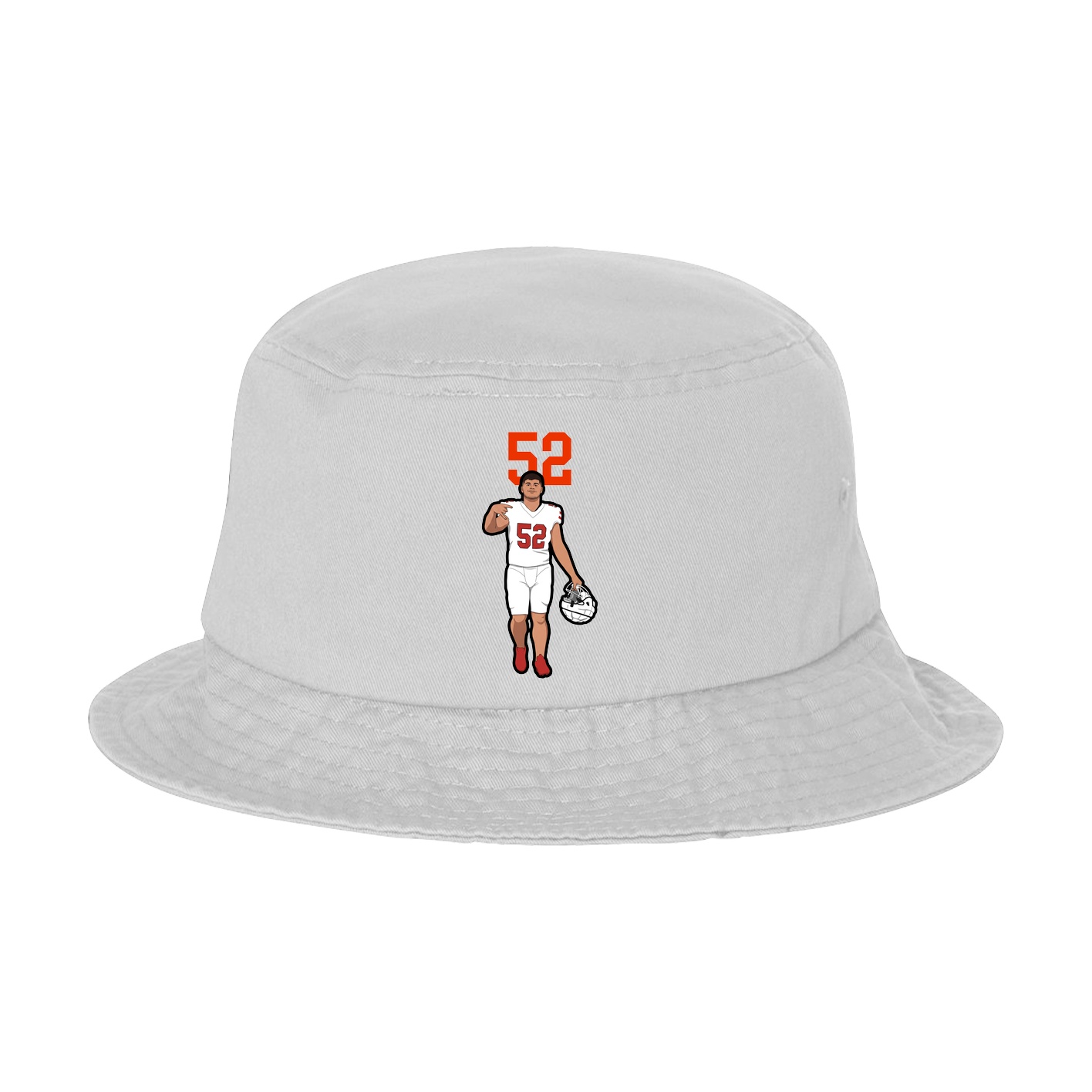 Bucket Cap — Number Top in White