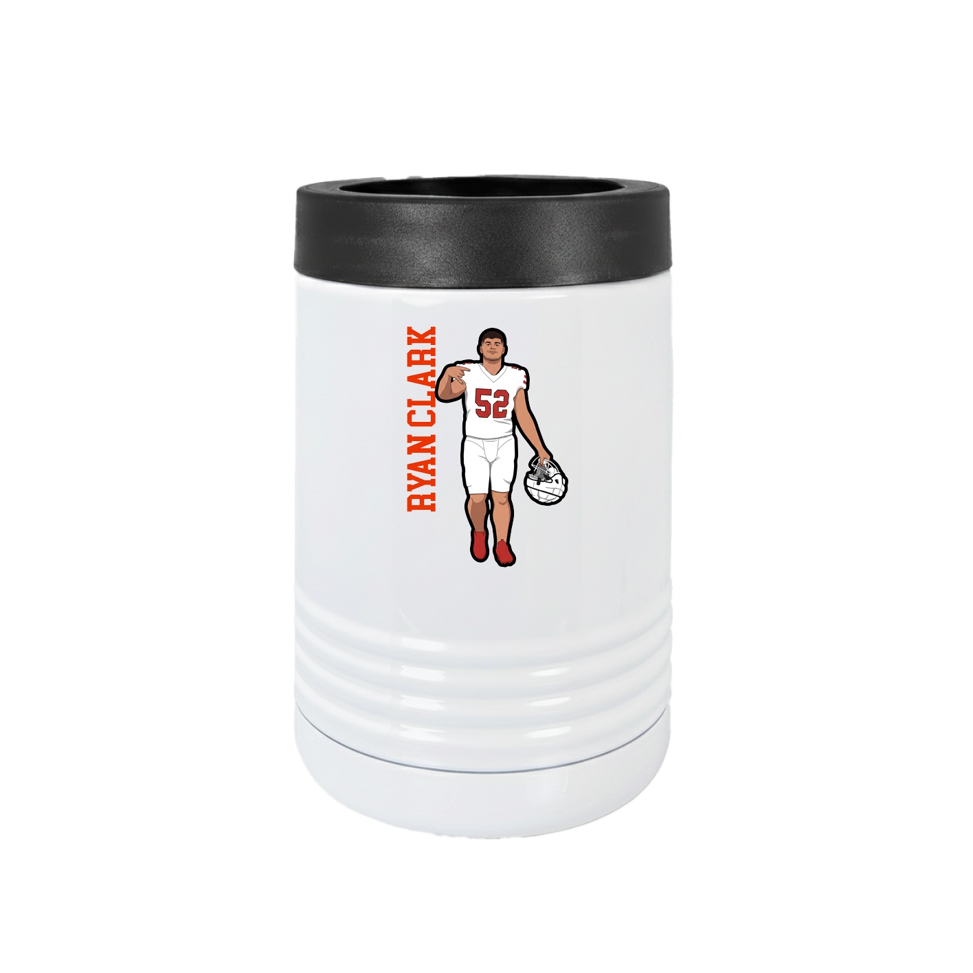 Beverage Holder — Name Vertical in White