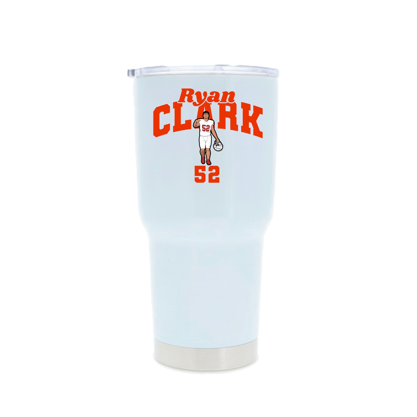 30oz Stainless Steel Tumbler — Signature Arch in White
