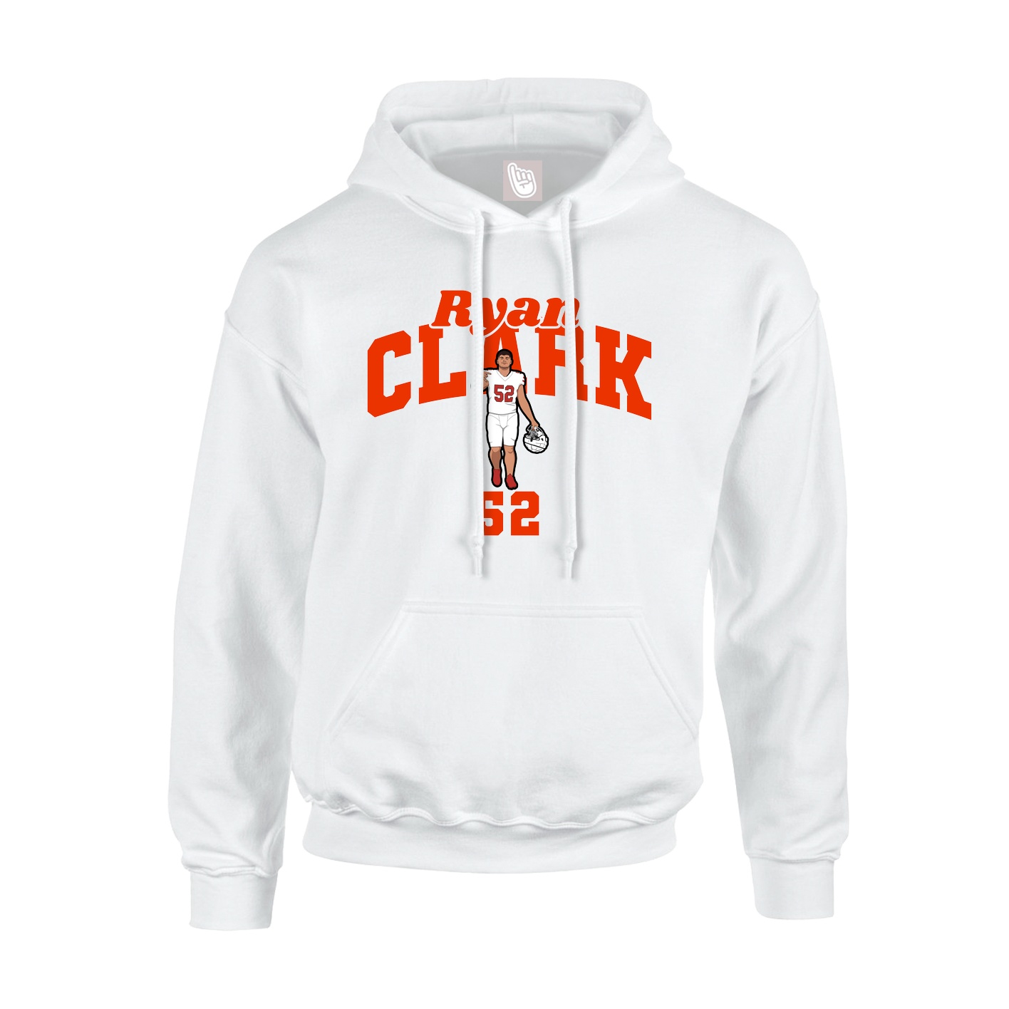 Hoodie — Signature Arch in White