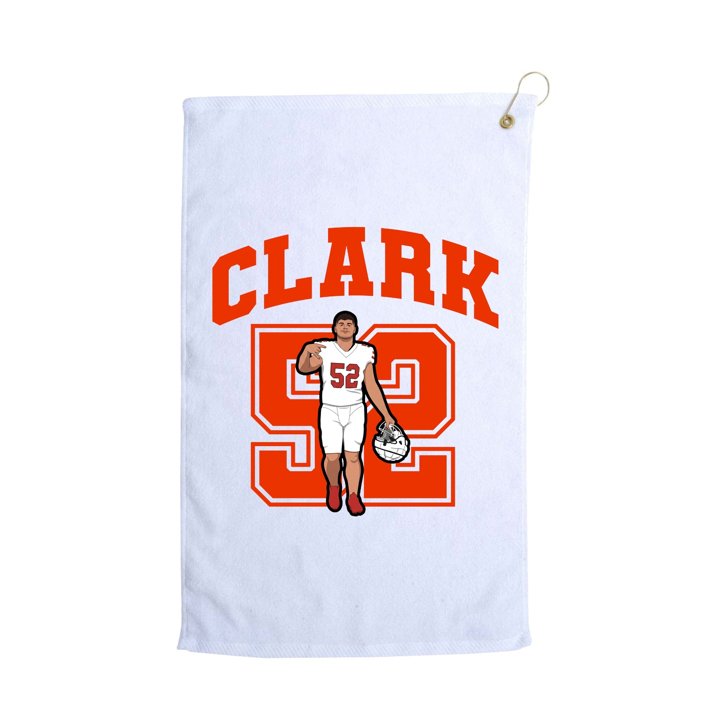 Golf Towel — Number in White