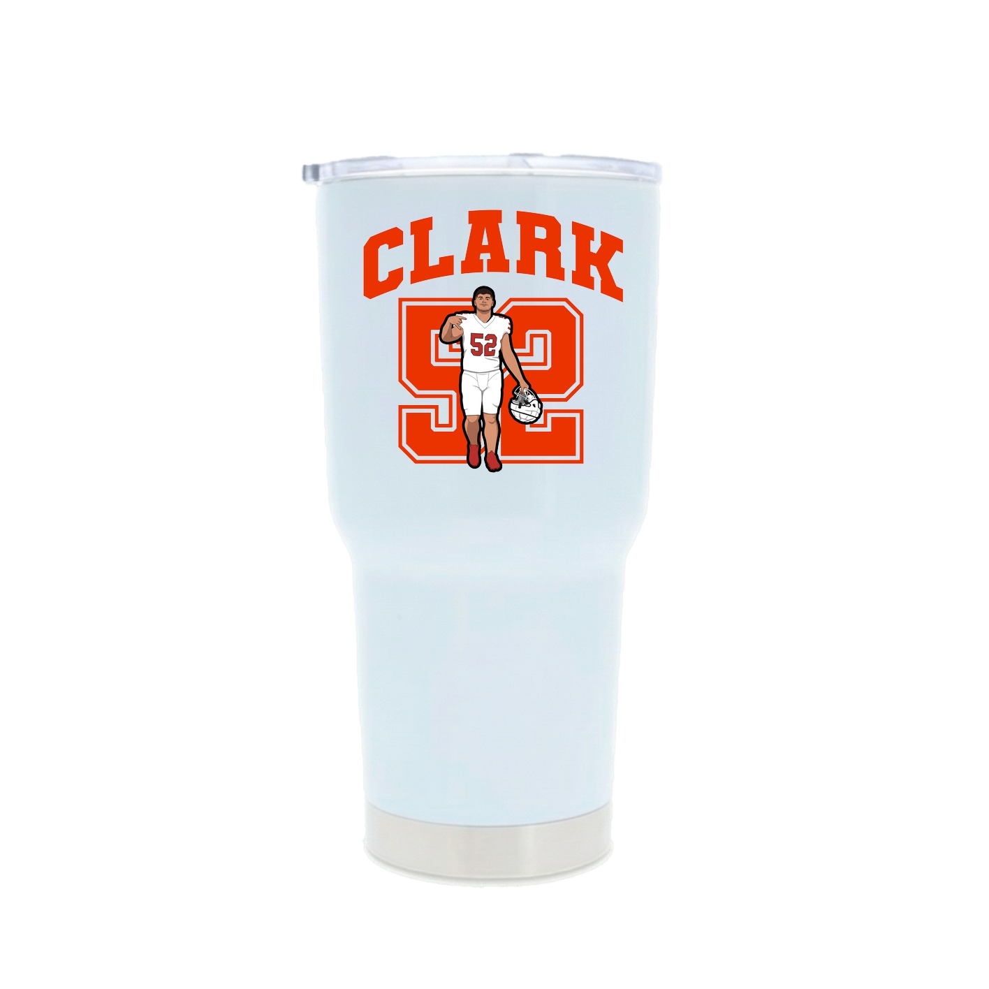 30oz Stainless Steel Tumbler — Number in White