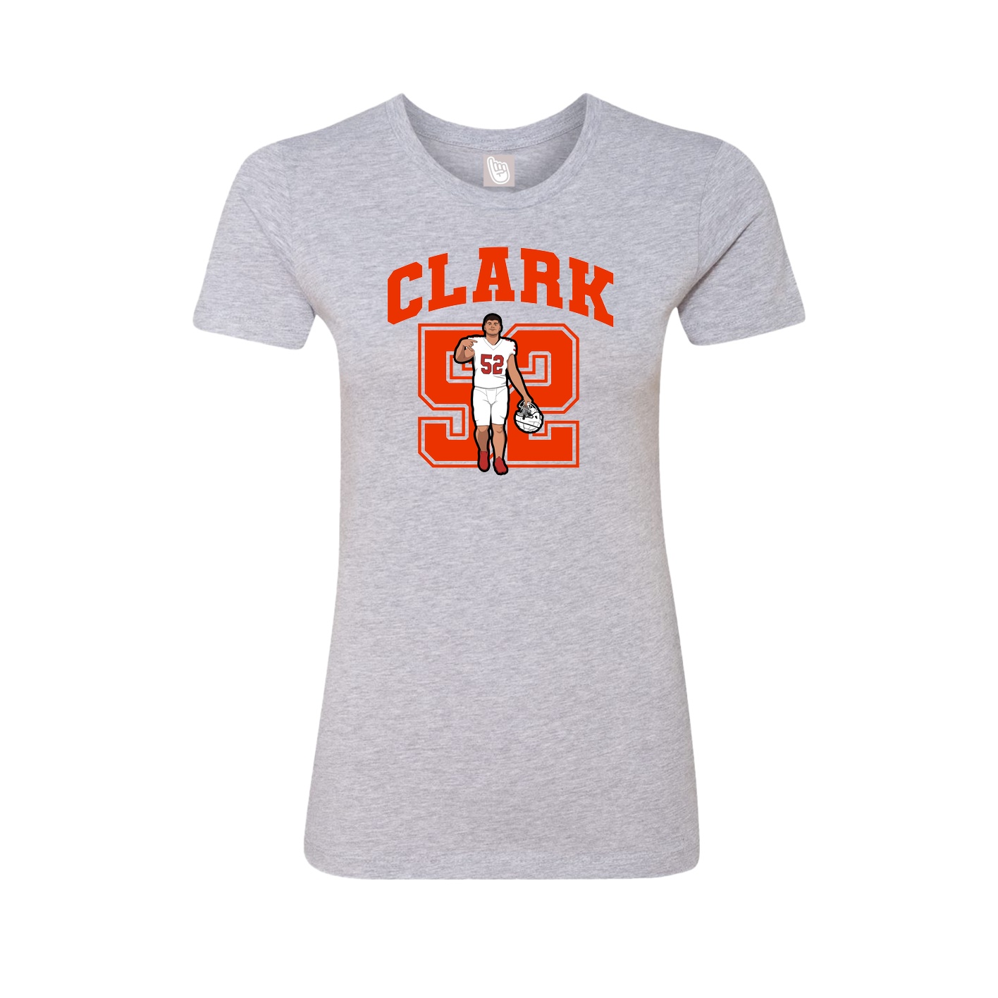 Fitted Women's Tee — Number in Grey
