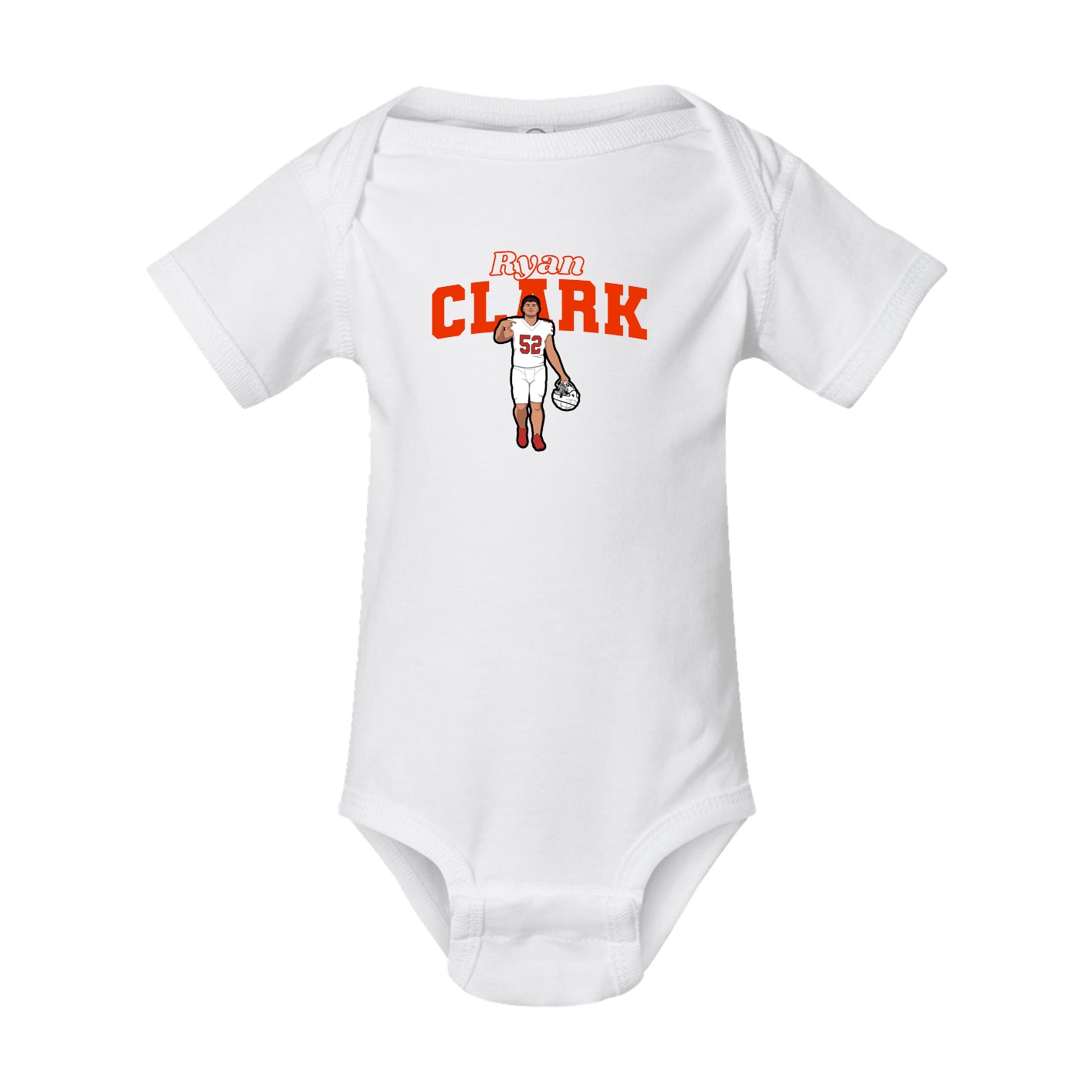 Baby Onesie — Name Arch in White