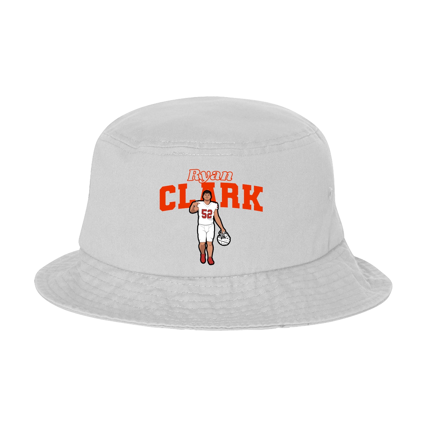 Bucket Cap — Name Arch in White