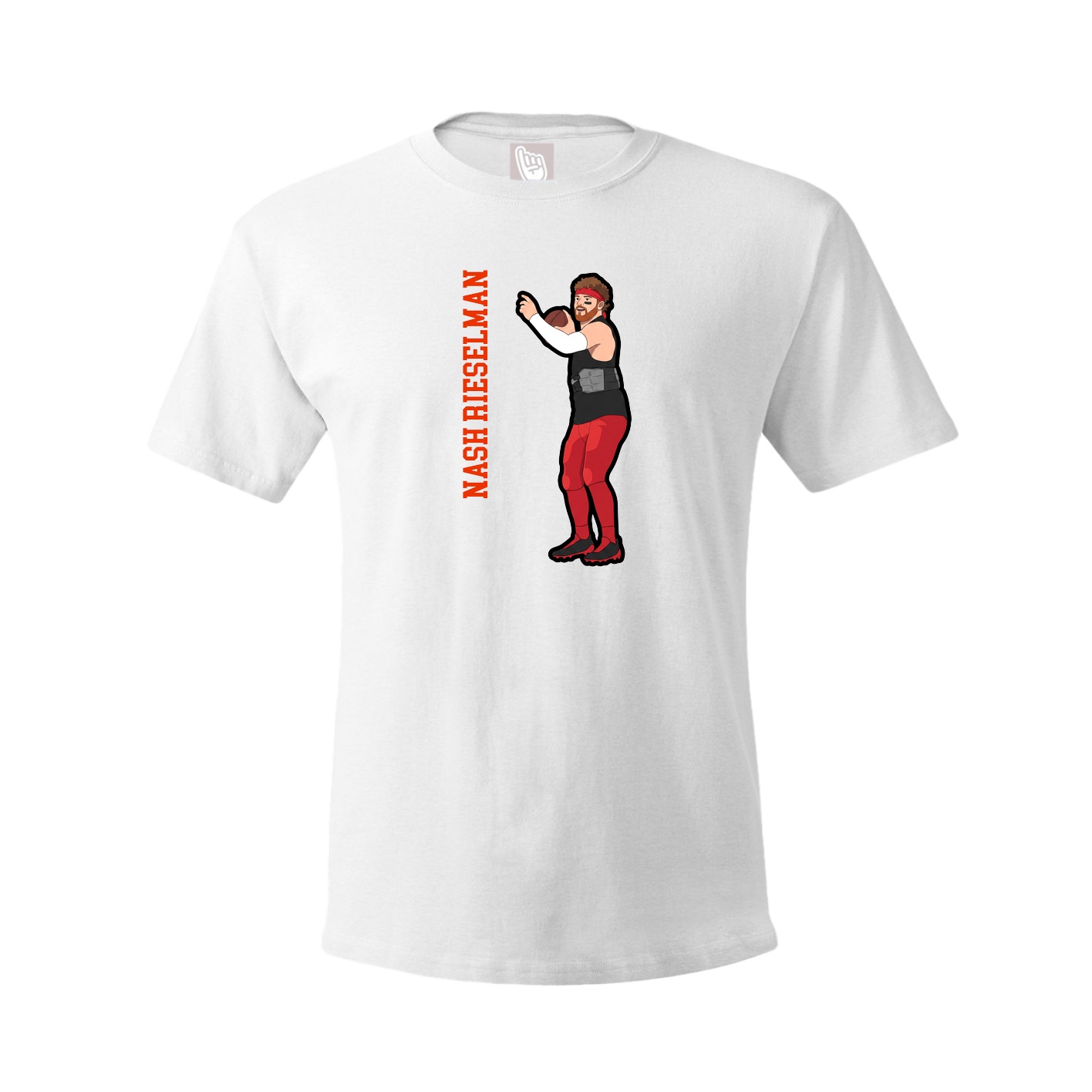 Tee — Name Vertical in White