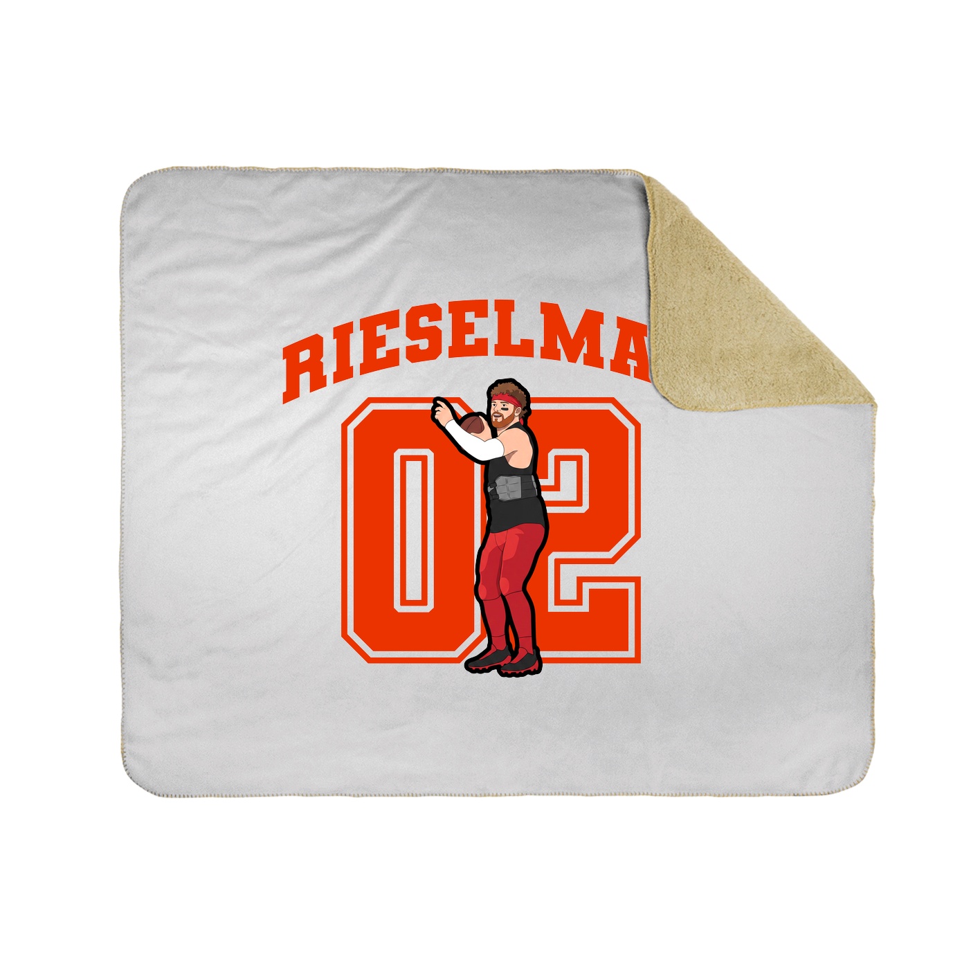 Throw Blanket — Number in White