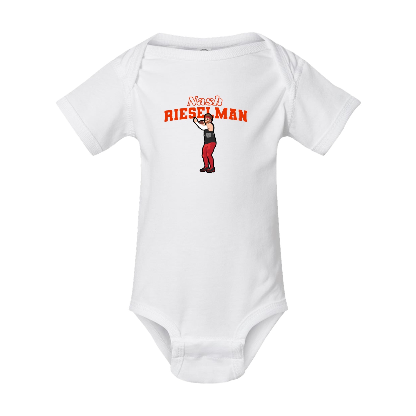 Baby Onesie — Name Arch in White