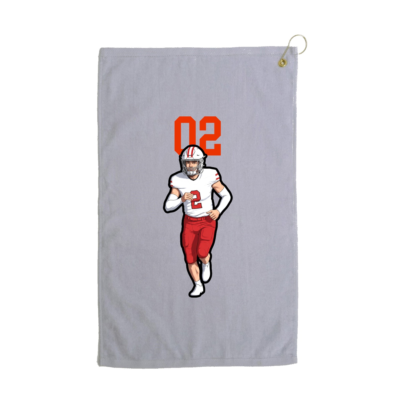 Golf Towel — Number Top in Grey