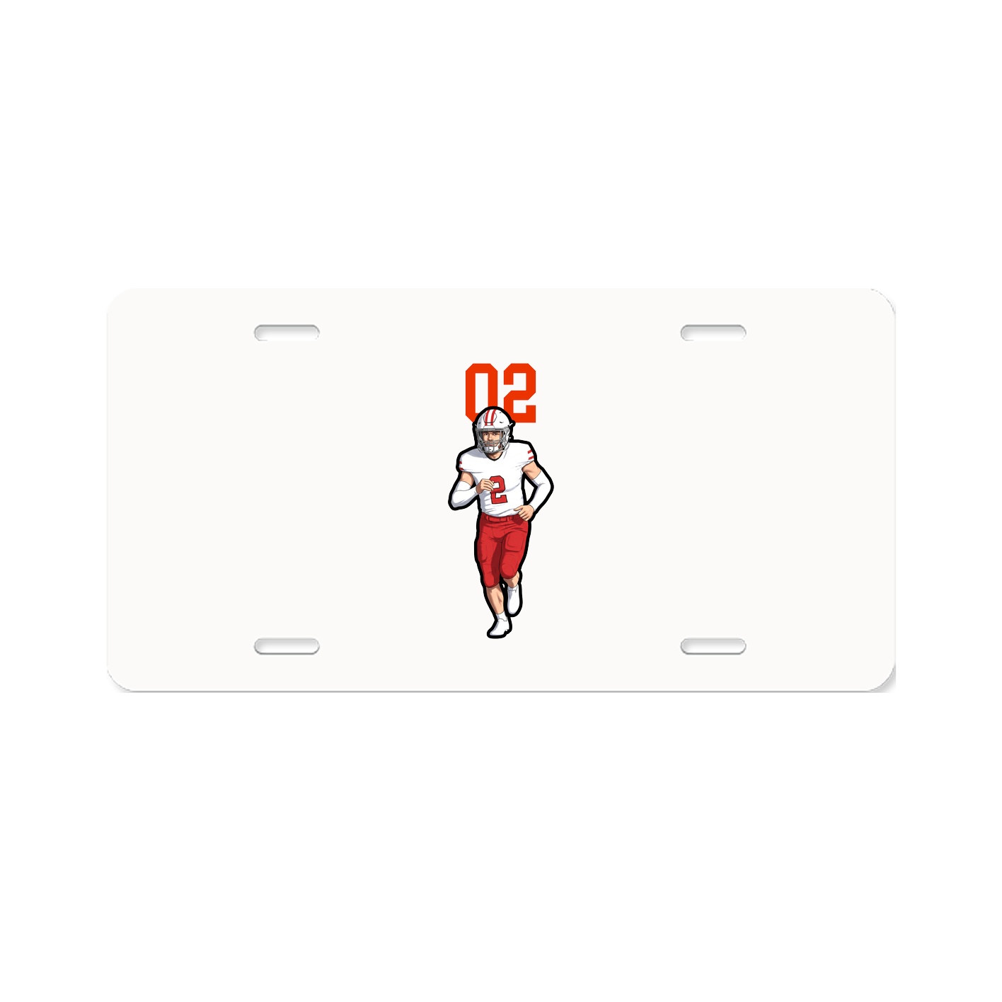 License Plate — Number Top in Classic