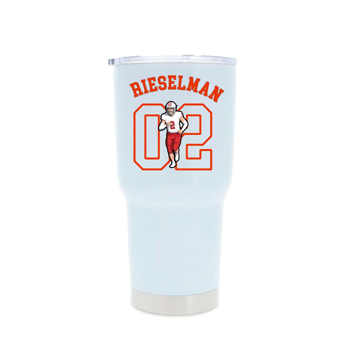 30oz Stainless Steel Tumbler — Shirsey Arch in White
