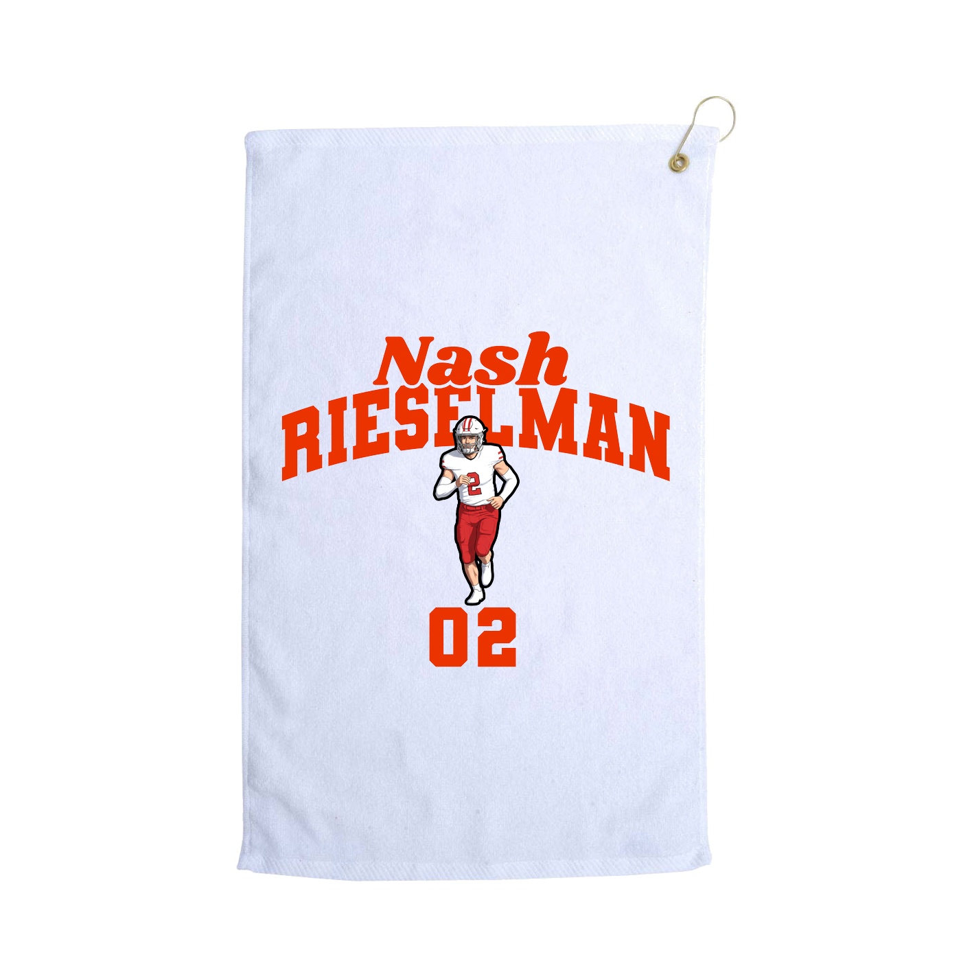 Golf Towel — Signature Arch in White