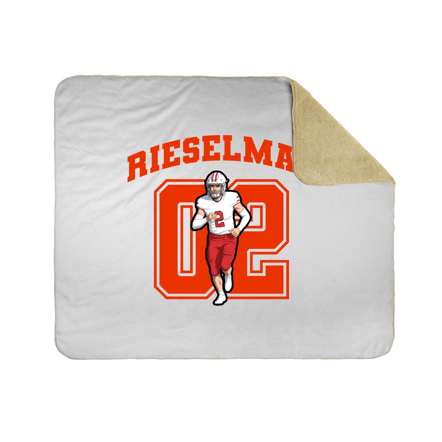 Throw Blanket — Number in White