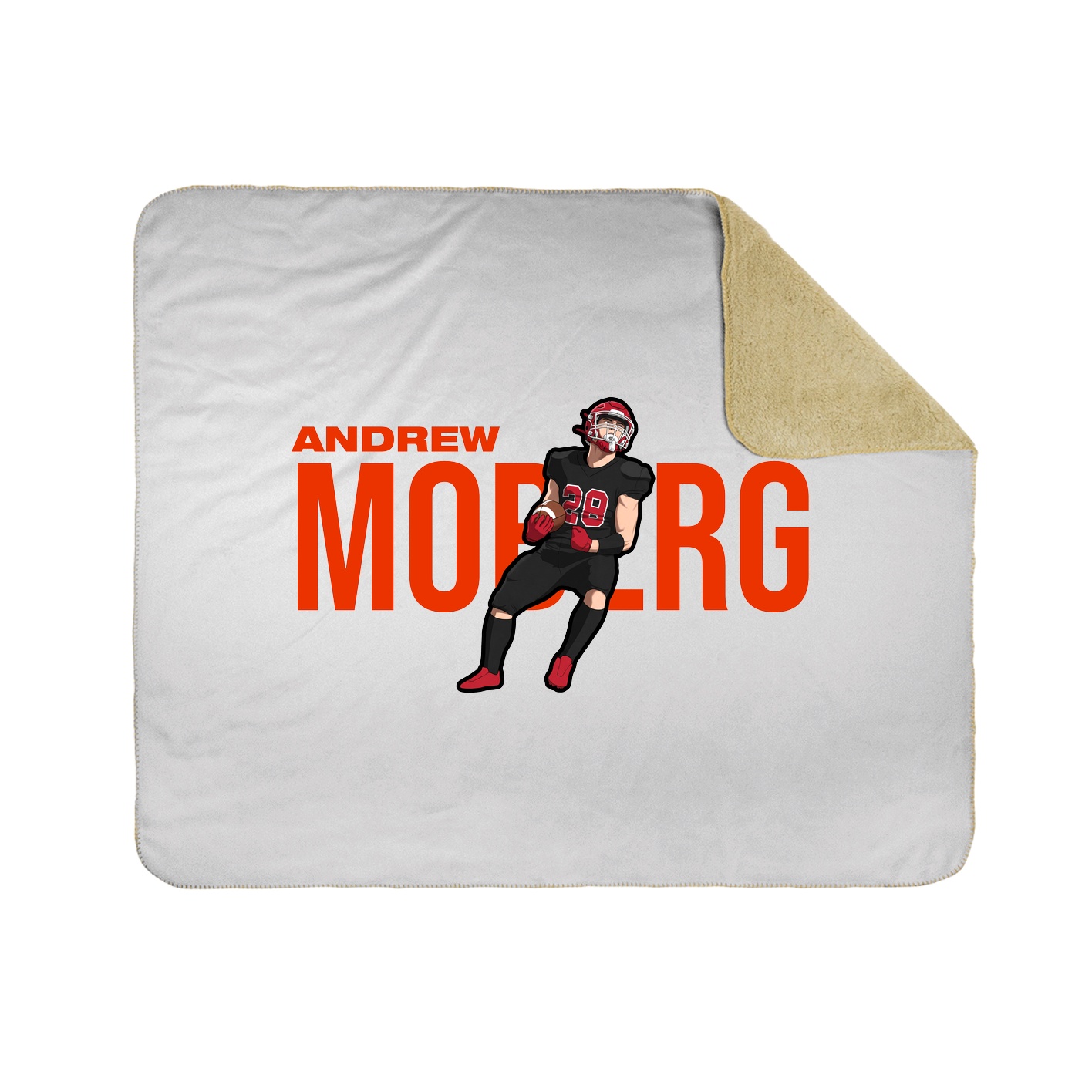 Throw Blanket — Player Name in White