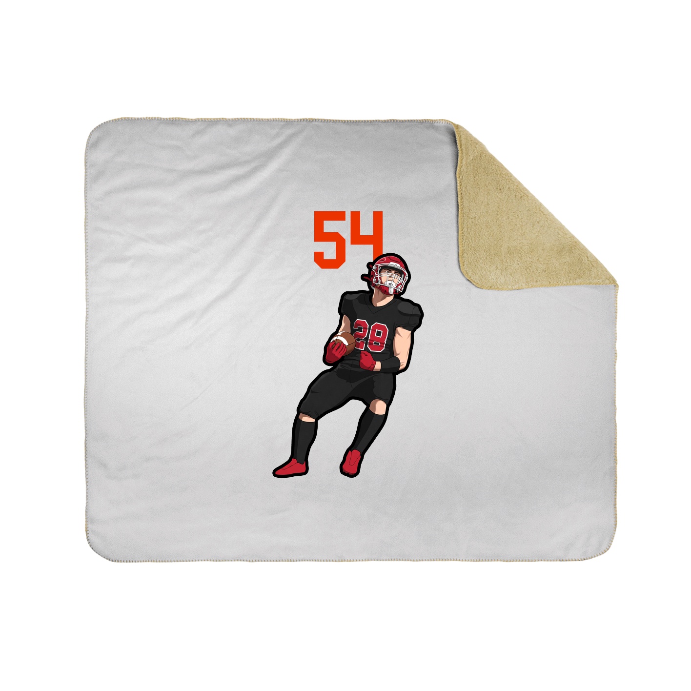 Throw Blanket — Number Top in White