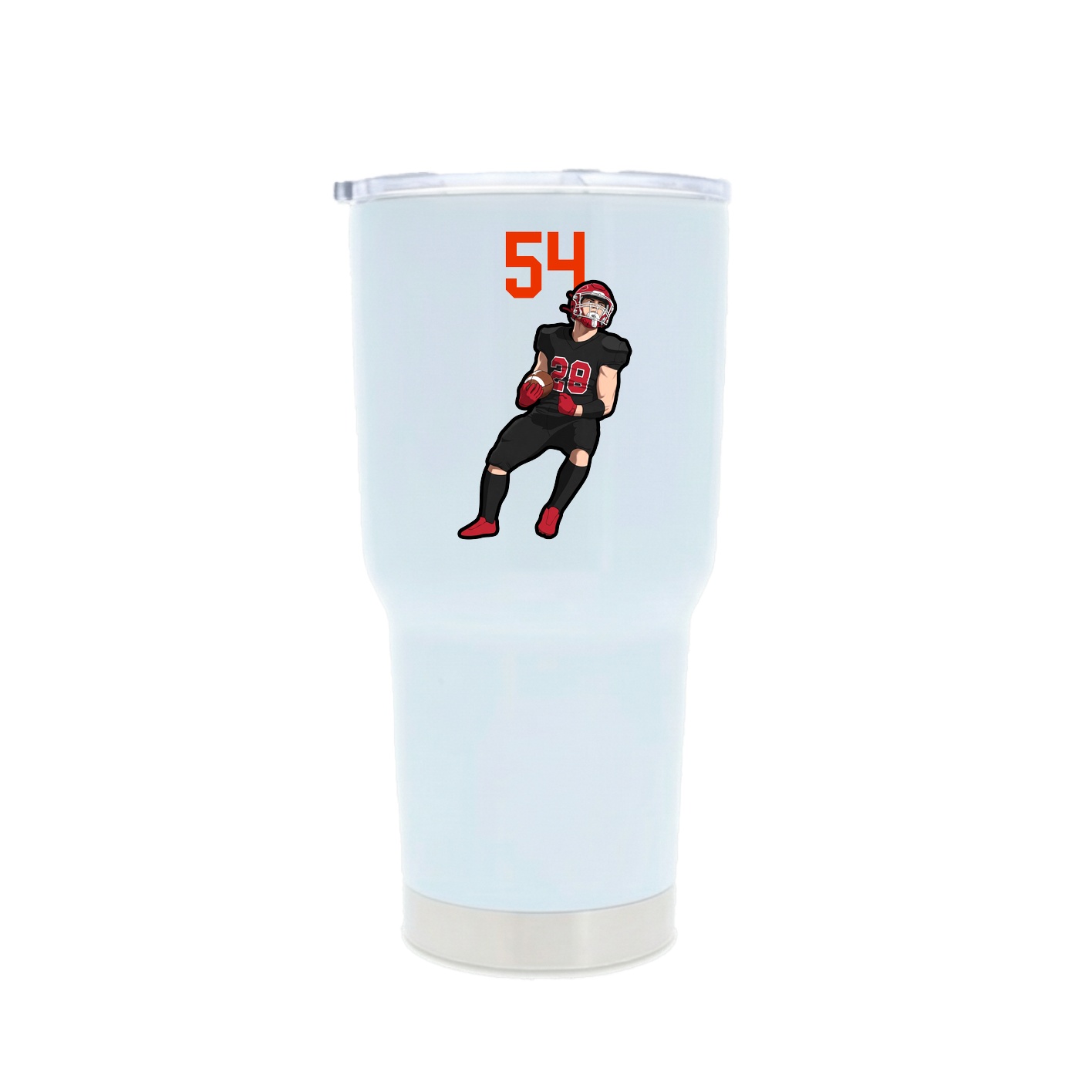 30oz Stainless Steel Tumbler — Number Top in White