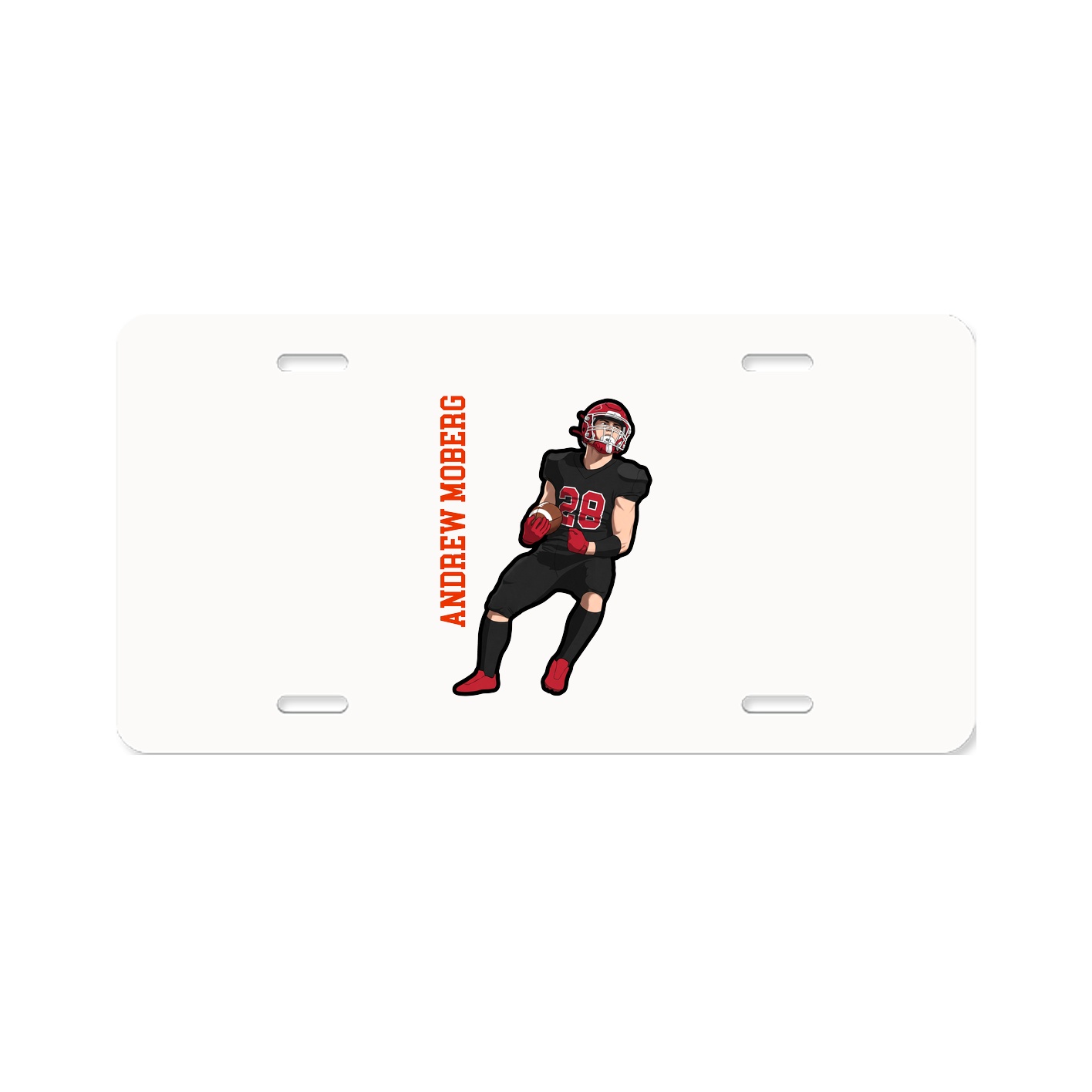 License Plate — Name Vertical in Classic