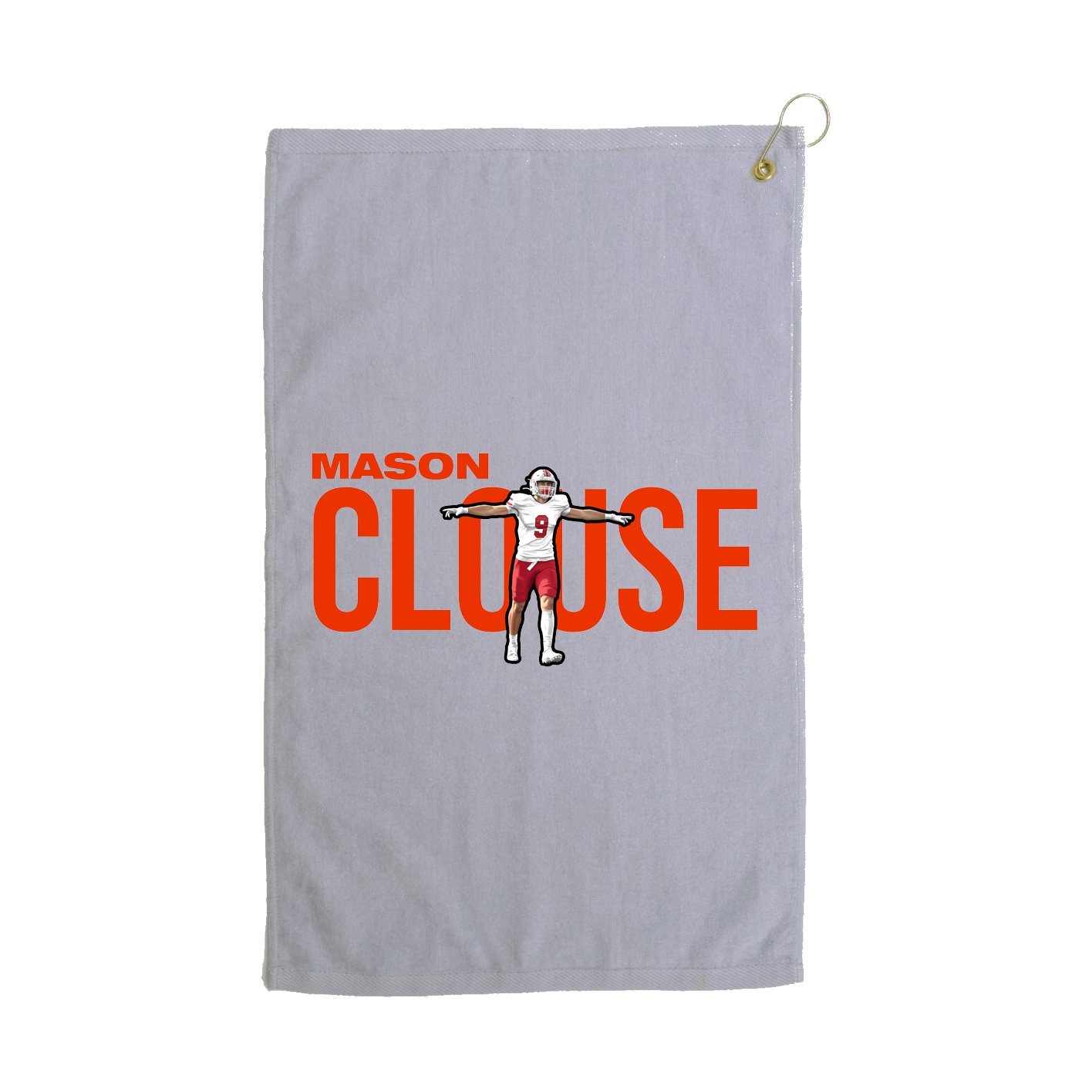 Golf Towel — Player Name in Grey