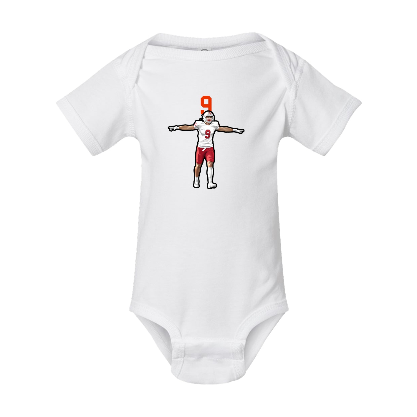 Baby Onesie — Number Top in White