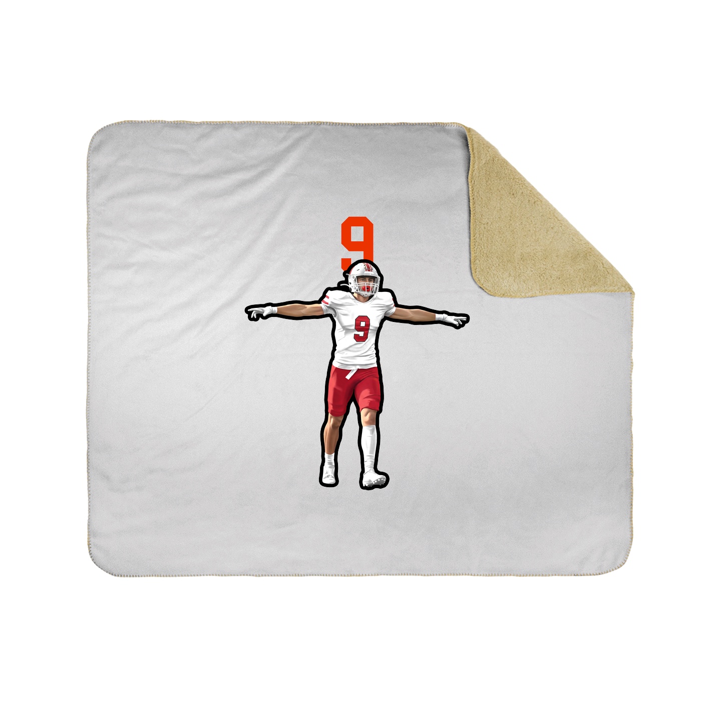 Throw Blanket — Number Top in White