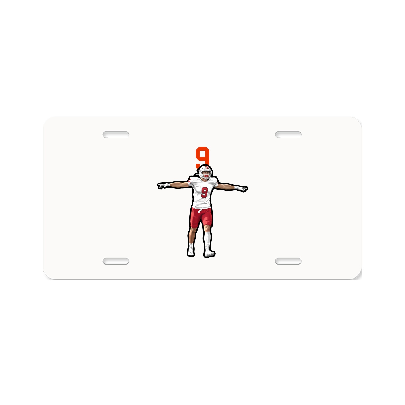 License Plate — Number Top in Classic