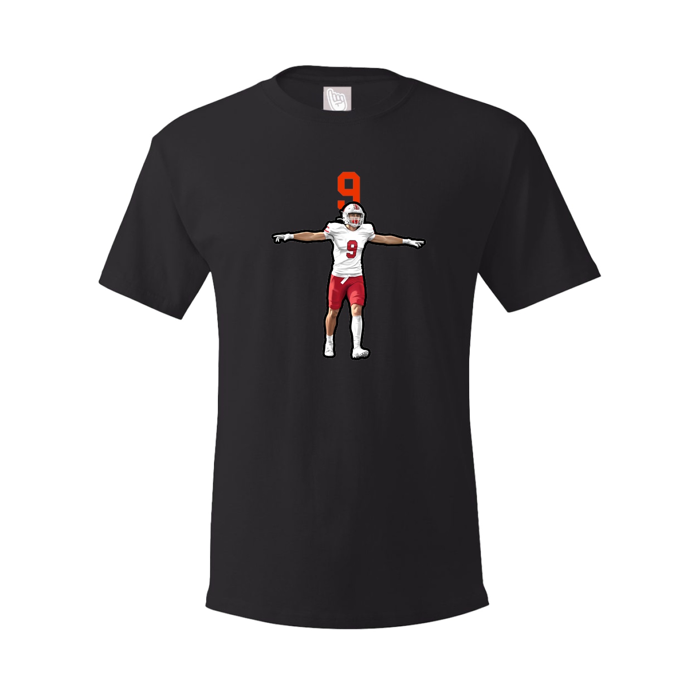Youth Tee — Number Top in Black