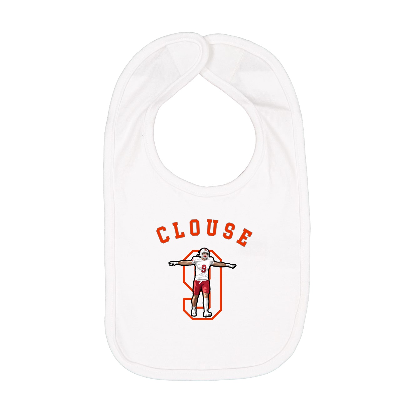 Infant Bib — Shirsey Arch in White