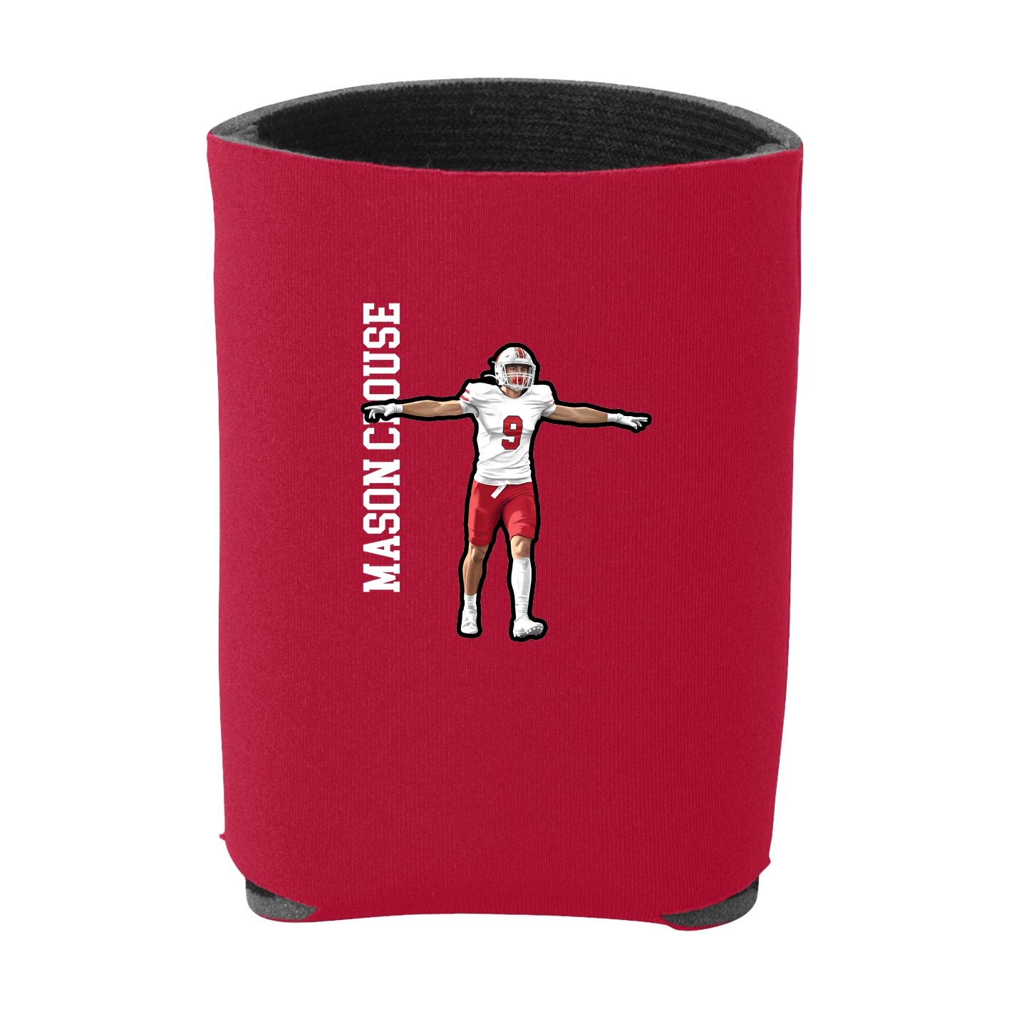 Can Holder — Name Vertical in Red