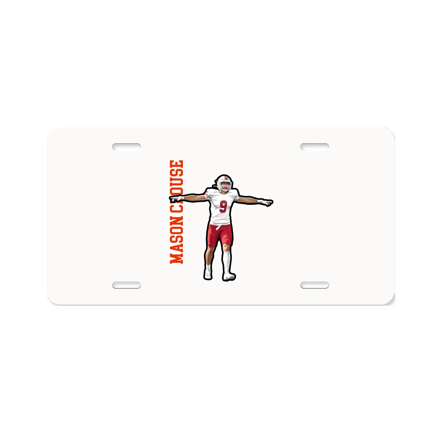 License Plate — Name Vertical in Classic