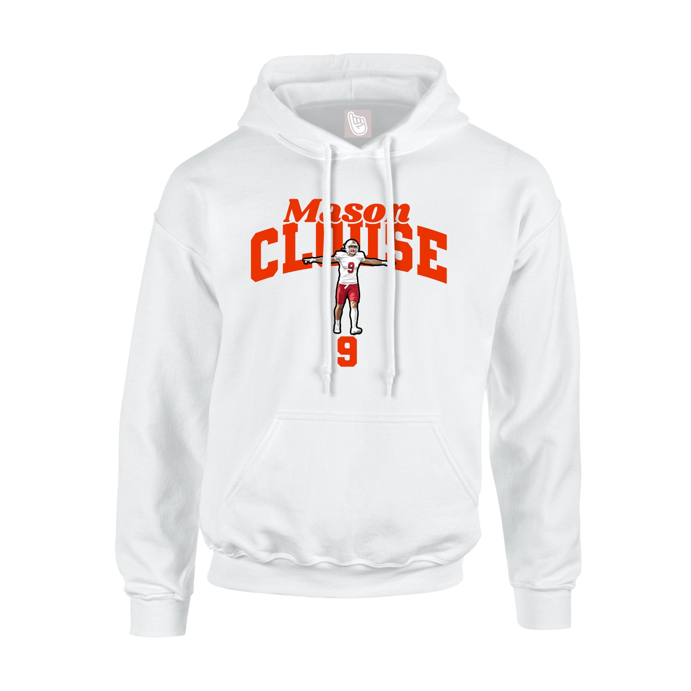 Hoodie — Signature Arch in White