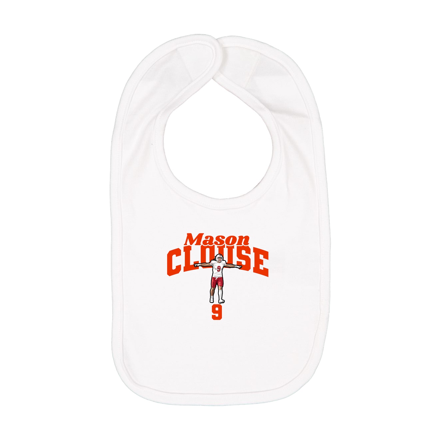 Infant Bib — Signature Arch in White