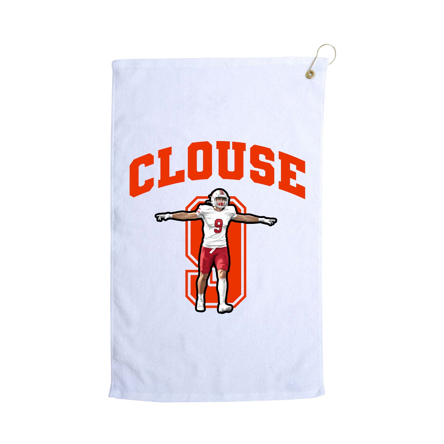 Golf Towel — Number in White